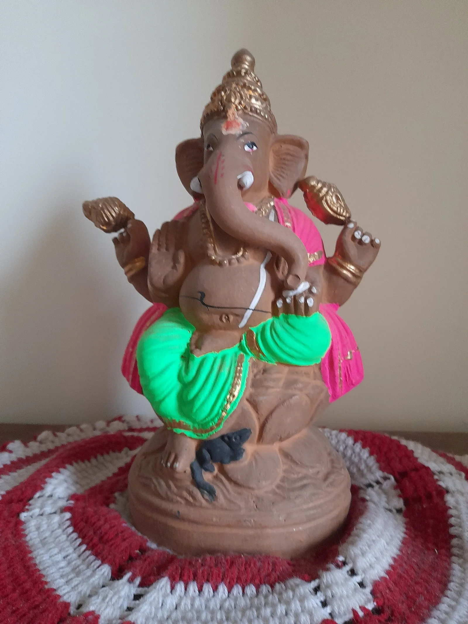 Hand-Painted Terracotta Ganesha — hand-made golu doll from The Golu Shop