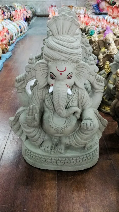 Natural Clay Ganesha Murti — hand-made golu doll from The Golu Shop