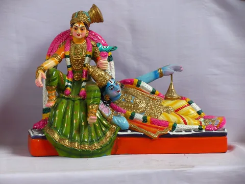Andal with Ranganatha Doll — hand-made golu doll from The Golu Shop