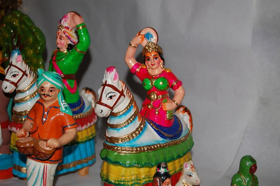 Poikkal Kudhirai Dancers Set — hand-made golu doll from The Golu Shop