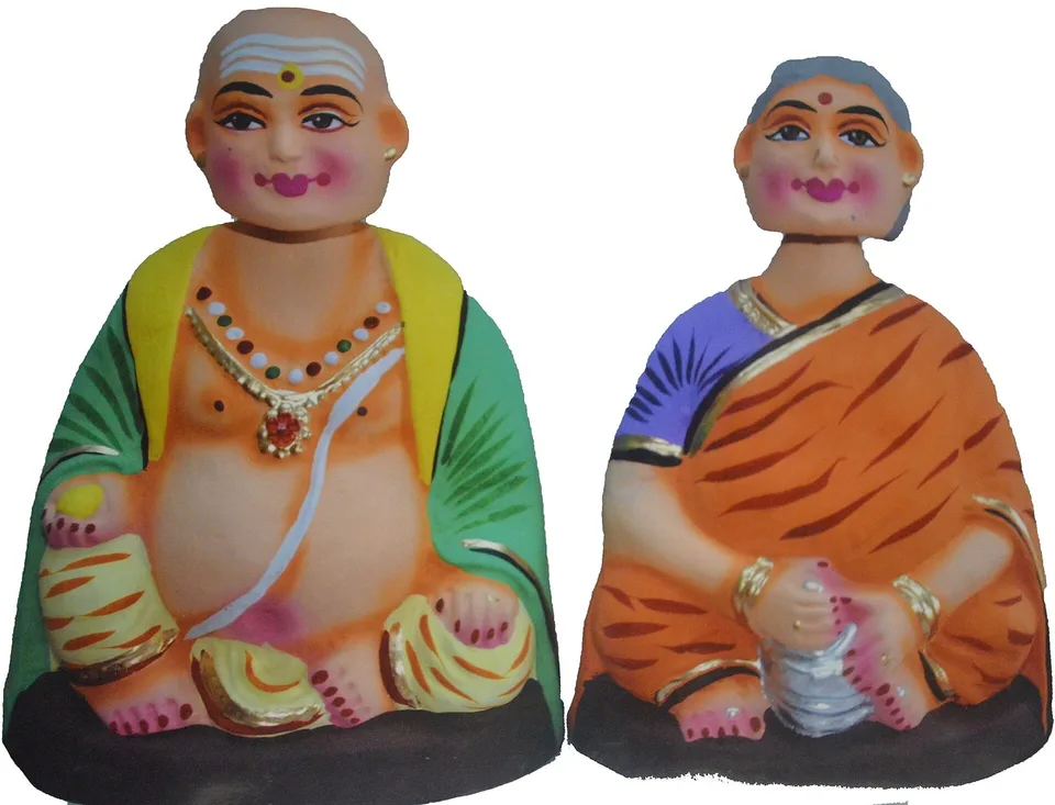 Thatha Paati Dancing Dolls — hand-made golu doll from The Golu Shop